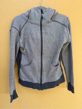 lululemon athletica Grey Full-Zip Hooded Jacket - Small